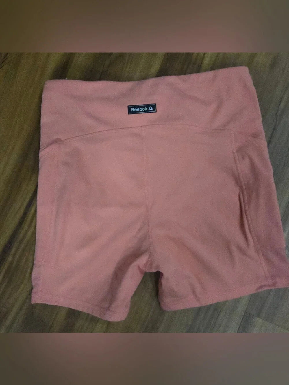 Reebok Pink High-Waisted Biker Shorts – Size Large